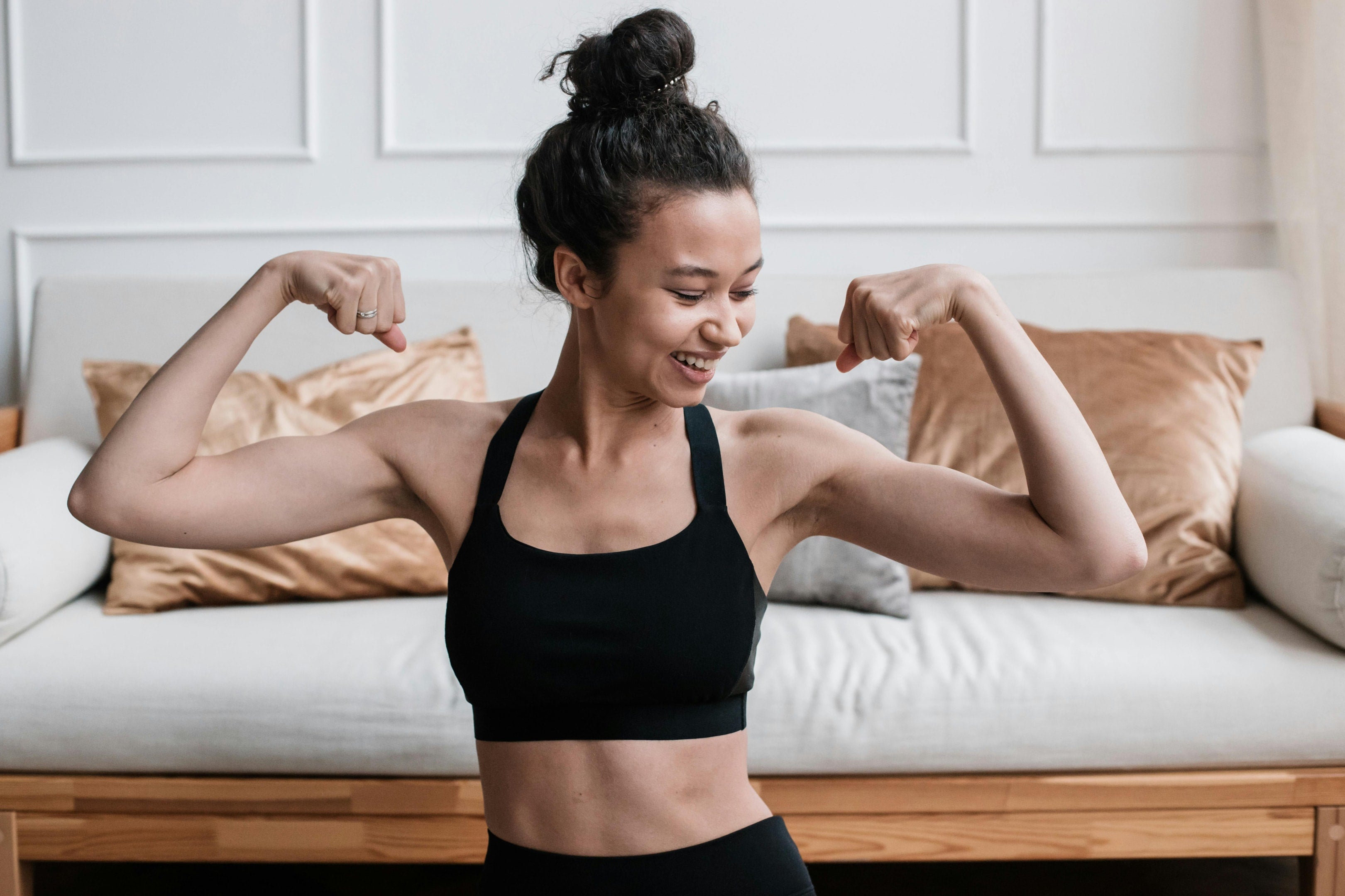 Photo by Pavel Danilyuk: https://www.pexels.com/photo/woman-in-black-sports-bra-showing-her-biceps-6443534/Photo by Pavel Danilyuk: https://www.pexels.com/photo/woman-in-black-sports-bra-showing-her-biceps-6443534/