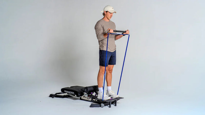 Band System Pro Banded Bicep Curls with the NordBench Pro