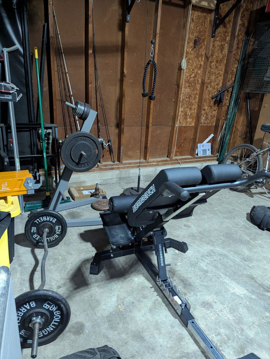 Huston's NordBench Pro in his garage